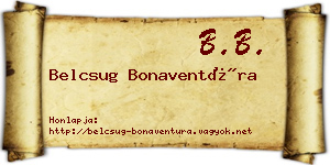 Belcsug Bonaventúra névjegykártya